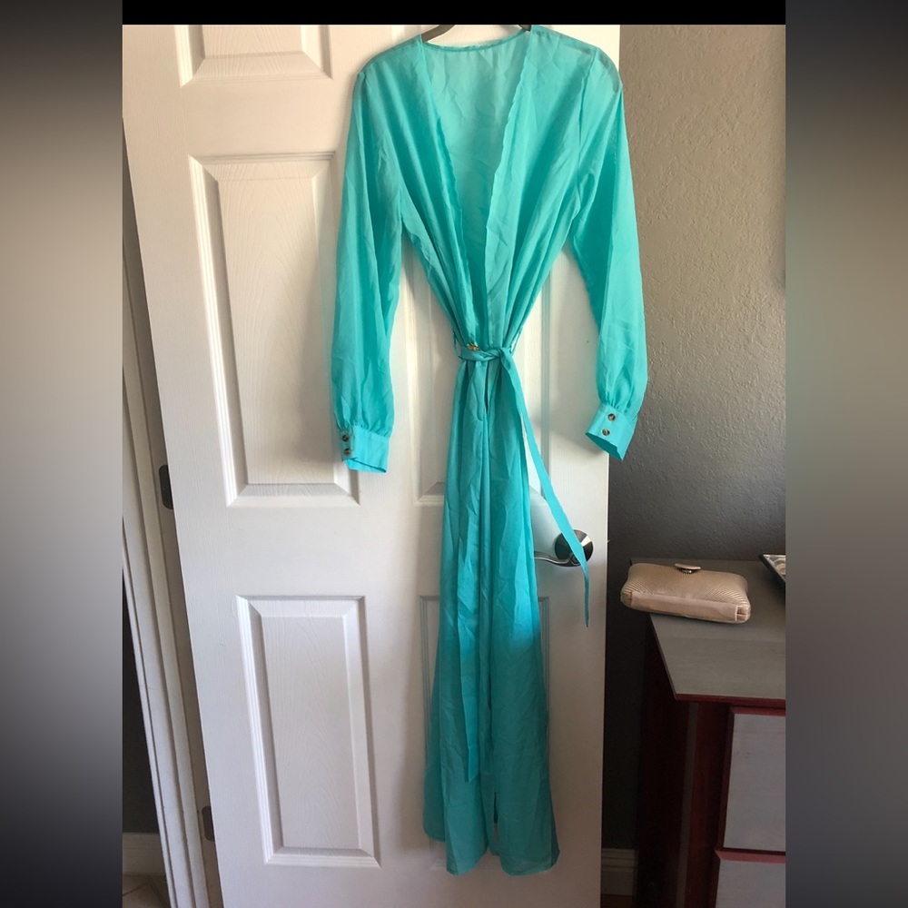 Chiffon Coral pull cover up/intimates